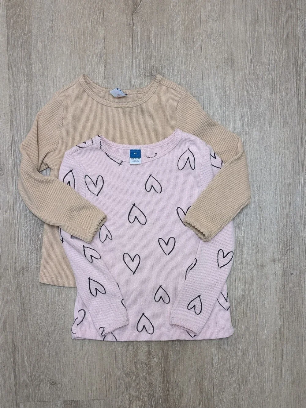 Old Navy Toddler Girls 4T Long Sleeve Super Soft Long Sleeve Henley Bundle